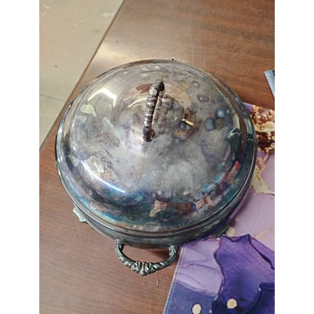 TOWLE, Silver Plate Round Covered Casserole, Footed